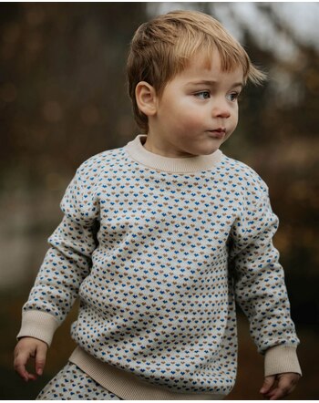 Fliink Strick-Pullover 'Baie' aus Bio-Baumwolle & Wolle - Sandshell