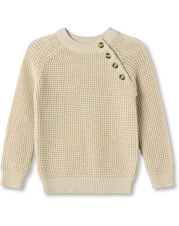 Fliink Strick-Pullover 'Cotti' aus 100 % Baumwolle - Sandshell