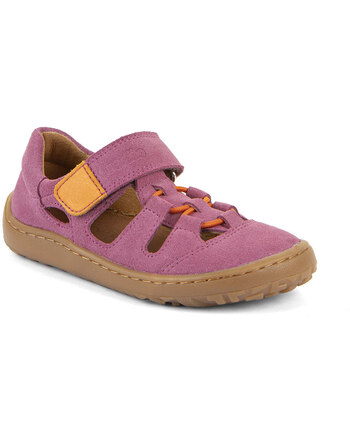 Froddo Barfuß-Sandale 'Barefoot Elastic Sandal' mit Klettverschluss & aus Leder - Fuxia 💗🧡