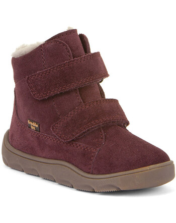 Froddo Barfuß-Winterschuh 'Zeru Tex Furry' mit Fellfutter - Bordeaux 💗