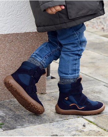 Froddo Barfuß-Winterstiefel 'Tex Winter' mit Wollfutter - Darkblue