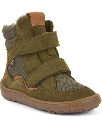 Froddo Barfuß-Winterstiefel 'Tex Winter' mit Wollfutter - Olive 🫒