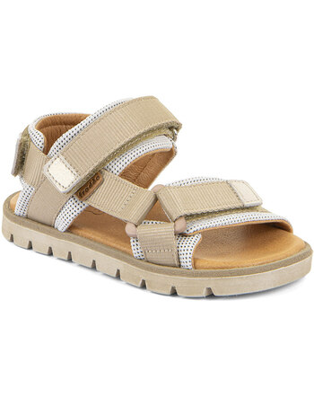 Froddo Sandale 'Ke Flash' mit Klettverschlüssen & aus Textil - Beige