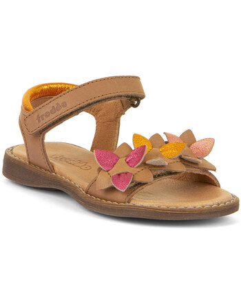Froddo Kids-Sandals LORE FLOWERS made of leather - Brown+