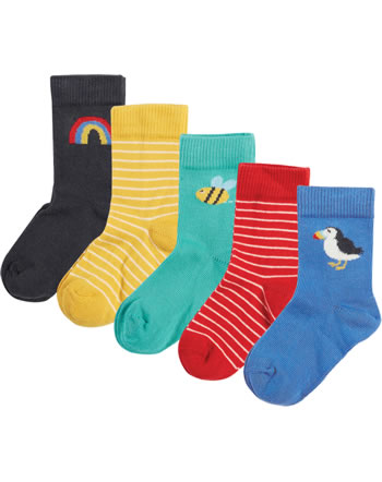 Frugi Socks 5 pieces FINLEY SOCKS rainbow SOS116RBW GOTS