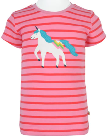 Frugi T-Shirt Kurzarm CAMILLE  APPLIQUE true red/pink unicorn