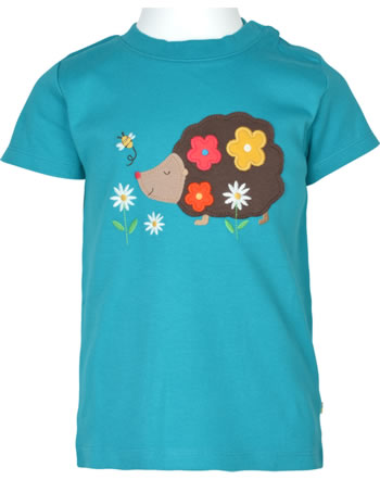 Frugi Shirt manches courtes LITTLE CREATURE camper blue/hedgehog TTS225CHH GOTS