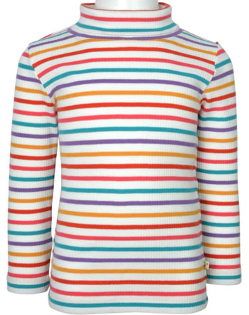Frugi Shirt long sleeve AVA ROLL NECK soft white multi stripe