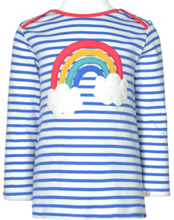 Frugi T-Shirt Langarm BOBBY APPLIQUE TOP cobalt stripe/rainbow TTA108CRN