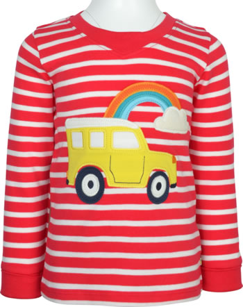 Frugi Shirt long sleeve EASY ON red stripe truck TTS218RTT GOTS