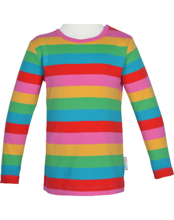Frugi Long Sleeve Shirt FAVOURITE foxglove rainbow stripe TTA020FRB