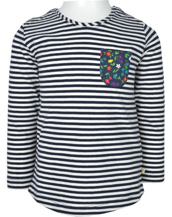 Frugi Shirt long sleeve PIA  POCKET TOP indigo stripe/garden TTA240IGM GOTS