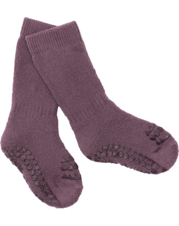 GoBabyGo Rutschfeste Socken aus Bio-Baumwolle misty plum