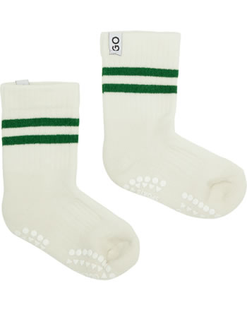 GoBabyGo Non-slip sports socks made from organic cotton green