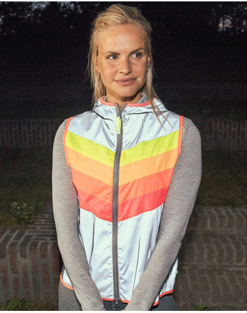 GOFLUO Damen-Sicherheitsweste/Warnweste 'Darkflow' mit Kapuze - Grey Reflective