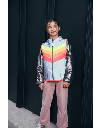 GOFLUO Kinder Sicherheitsweste/ Warnweste Darkflow - Grey Reflective