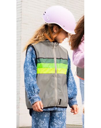 GOFLUO Kinder-Sicherheitsweste/Warnweste 'North' - Grey Reflective