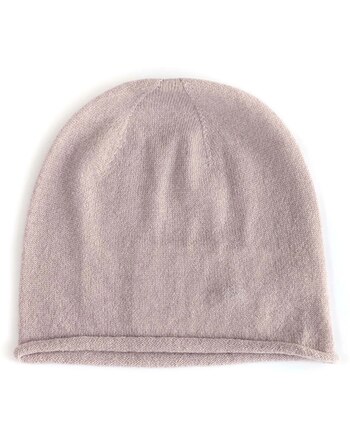 Halfen Strickerei Baby-Mütze aus feinem Cashmere und Merinowolle - Altrose