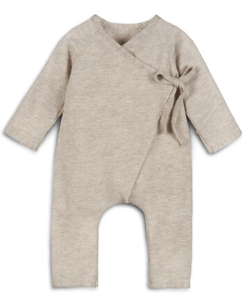 Halfen Strickerei Baby-Walkoverall aus Merino-Schurwolle - Natur 🤍🌿