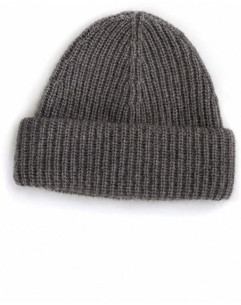 Halfen Strickerei Damen-Grobstrick-Beanie aus Merino, Alpaka & Seide - Mokka 🤎🌿