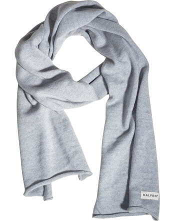 Halfen Strickerei Damen-Schal aus Merinowolle - Grau