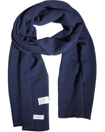 Halfen Strickerei Damen-Schal aus Merinowolle - Marine