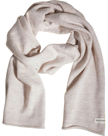 Halfen Strickerei Damen-Schal aus Merinowolle - Natur