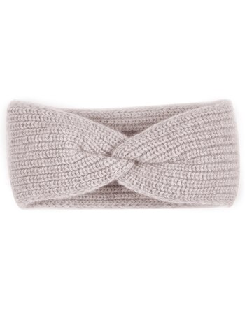 Halfen Strickerei Damen-Stirnband aus Cashmere/Merinowolle - Beige