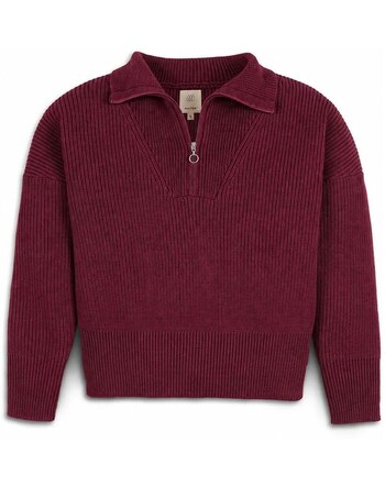 Halfen Strickerei Damen-Troyer aus Merinowolle - Cherry 🍒
