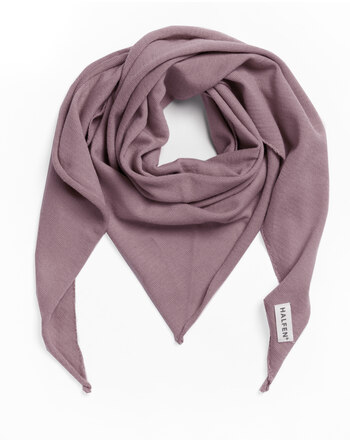 Halfen Strickerei Dreieckstuch für Kinder und Damen aus Merinowolle - Mauve