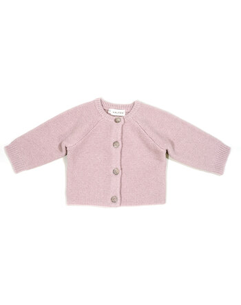 Halfen Strickerei Baby-Feinstrickcardigan aus Cashmere und Merinowolle - Altrose 💗🌿