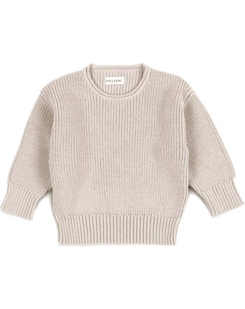 Halfen Strickerei Grobstrick-Sweater aus Merinowolle - Natur