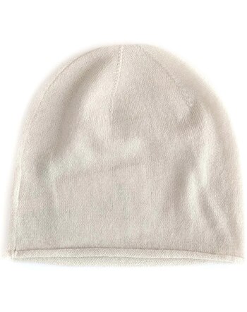 Halfen Strickerei Kids-Mütze aus feinem Cashmere und Merinowolle - Beige