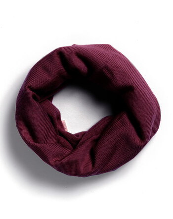 Halfen Strickerei Loop-Schal aus Merinowolle - Cherry