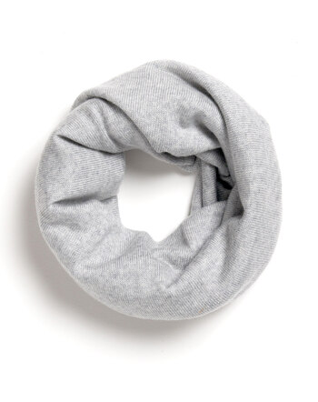 Halfen Strickerei Loop-Schal aus Merinowolle - Grau