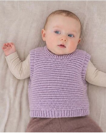 Halfen Strickerei Pullunder aus Merino, Alpaka und Seide - Flieder 💜🌿