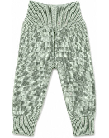 Halfen Strickerei Strick-Bundhose aus Merinowolle und Cashmere - Sage