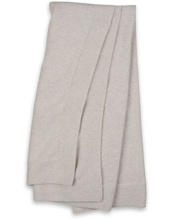 Halfen Strickerei Strick-Decke für Babys 105 x 80 cm - Creme