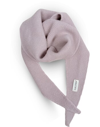 Halfen Strickerei Strick-Halstuch aus Cashmere und Merinowolle - Altrose