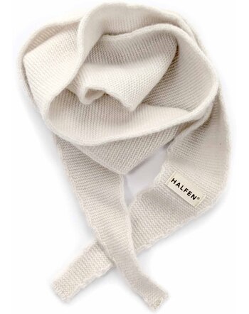 Halfen Strickerei Strick-Halstuch aus Cashmere und Merinowolle - Beige