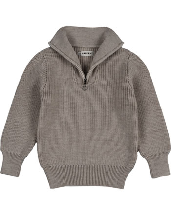 Halfen Strickerei Troyer/Pullover aus Merinowolle - Nuss