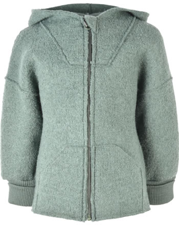 Halfen Walk Jacket with zipper virgin wool GOTS rauchblau K2W90