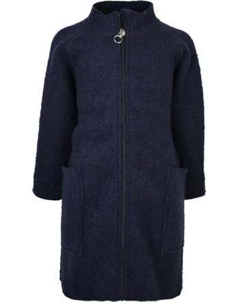 Halfen Walk coat with Zipper virgin wool GOTS marine K2W50