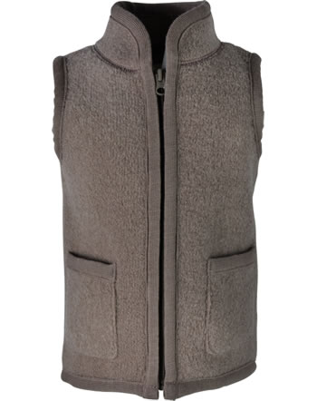 Halfen Vest with zipper virgin wool GOTS nuss K2W10