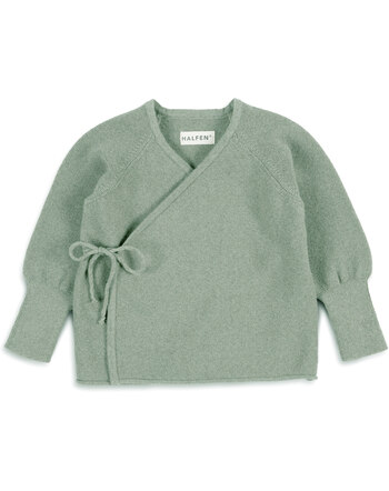 Halfen Strickerei Wickeljacke/Schlüttli aus Schurwolle - Sage
