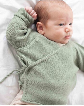Halfen Strickerei Wickeljacke/Schlüttli aus Merinowolle - Sage