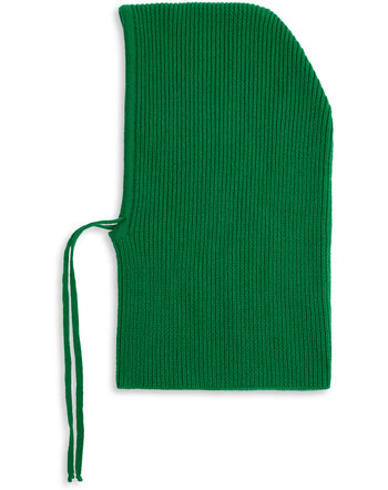 Happy Mess Balaclava/Schlupfmütze ab 7 Jahren aus Merinowolle - Emerald Green