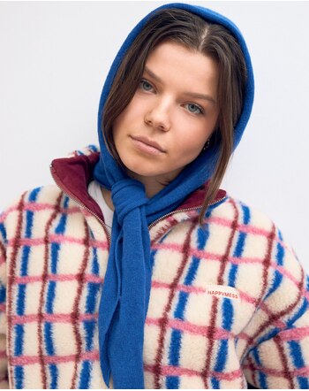 Happy Mess Dreieckstuch 140 x 50 cm aus Merinowolle, Viskose & Kaschmir - Cobalt