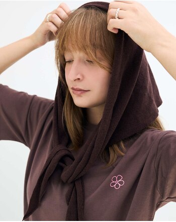 Happy Mess Dreieckstuch 140 x 50 cm aus Merinowolle, Viskose & Kaschmir - Chocoyearse Brown