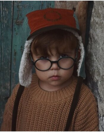 Happy Mess Winter-Cap mit Bio-Baumwoll-Futter - Cinnamon Tea